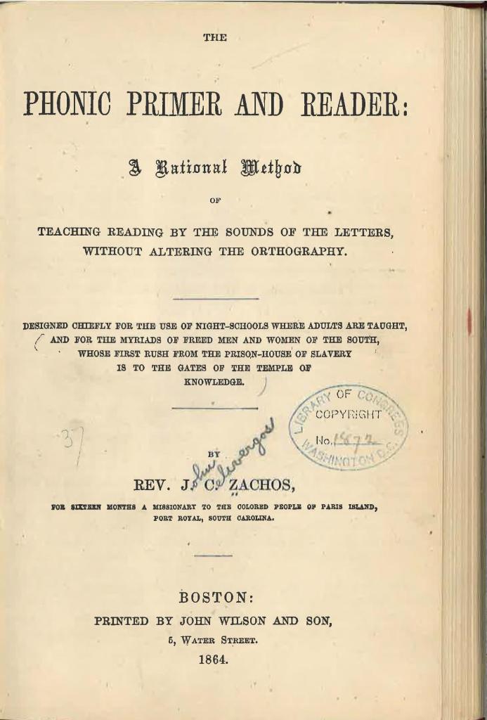 The title page of Zachos' book. The full title takes up the majority of the page. 